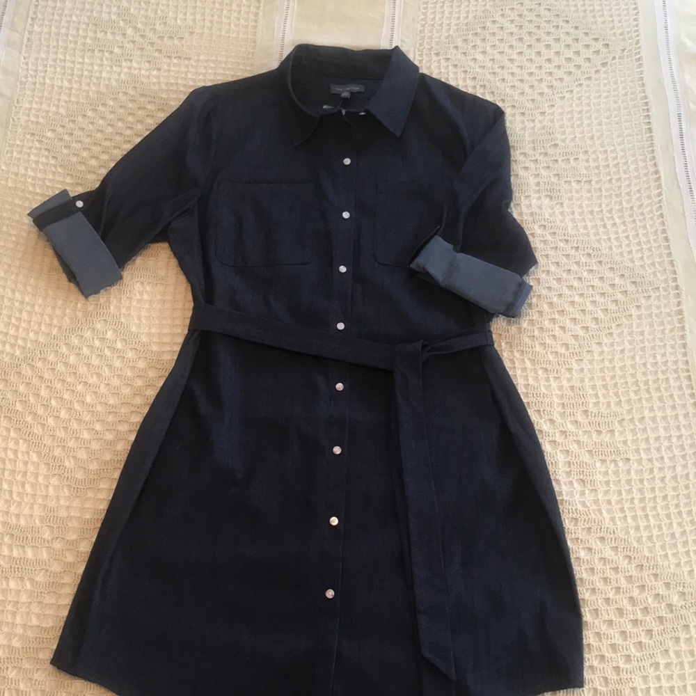 Light weight dark denim shirt dress